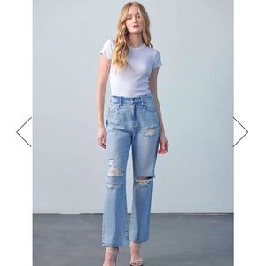 Hidden Distressed Jeans